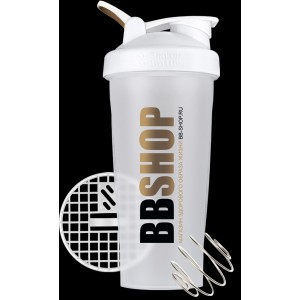 BBSHOP шейкер бело позолоченный с сеточкой и венчиком (600мл)